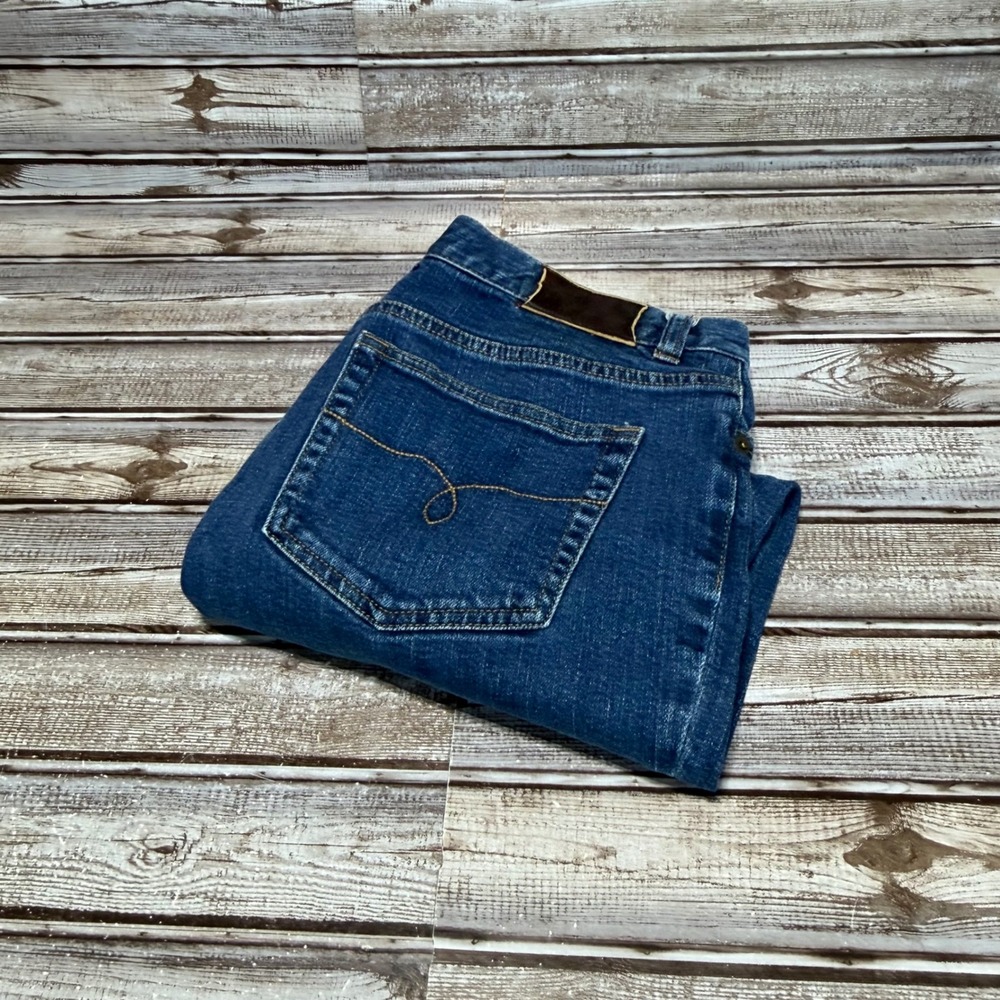 Lauren Jeans Co Ralph Lauren Women Dark Wash Cropped Straight Leg Denim Size‎ 8